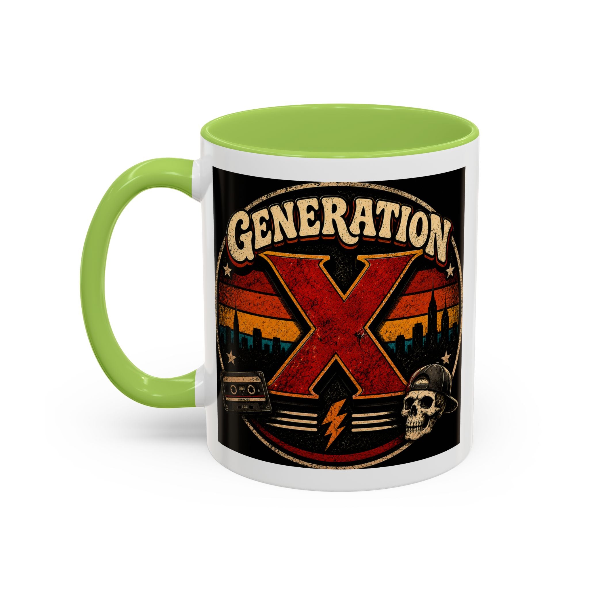 Retro Campfire Coffee Mug — Adventure, S'mores & Sunset Graphic
