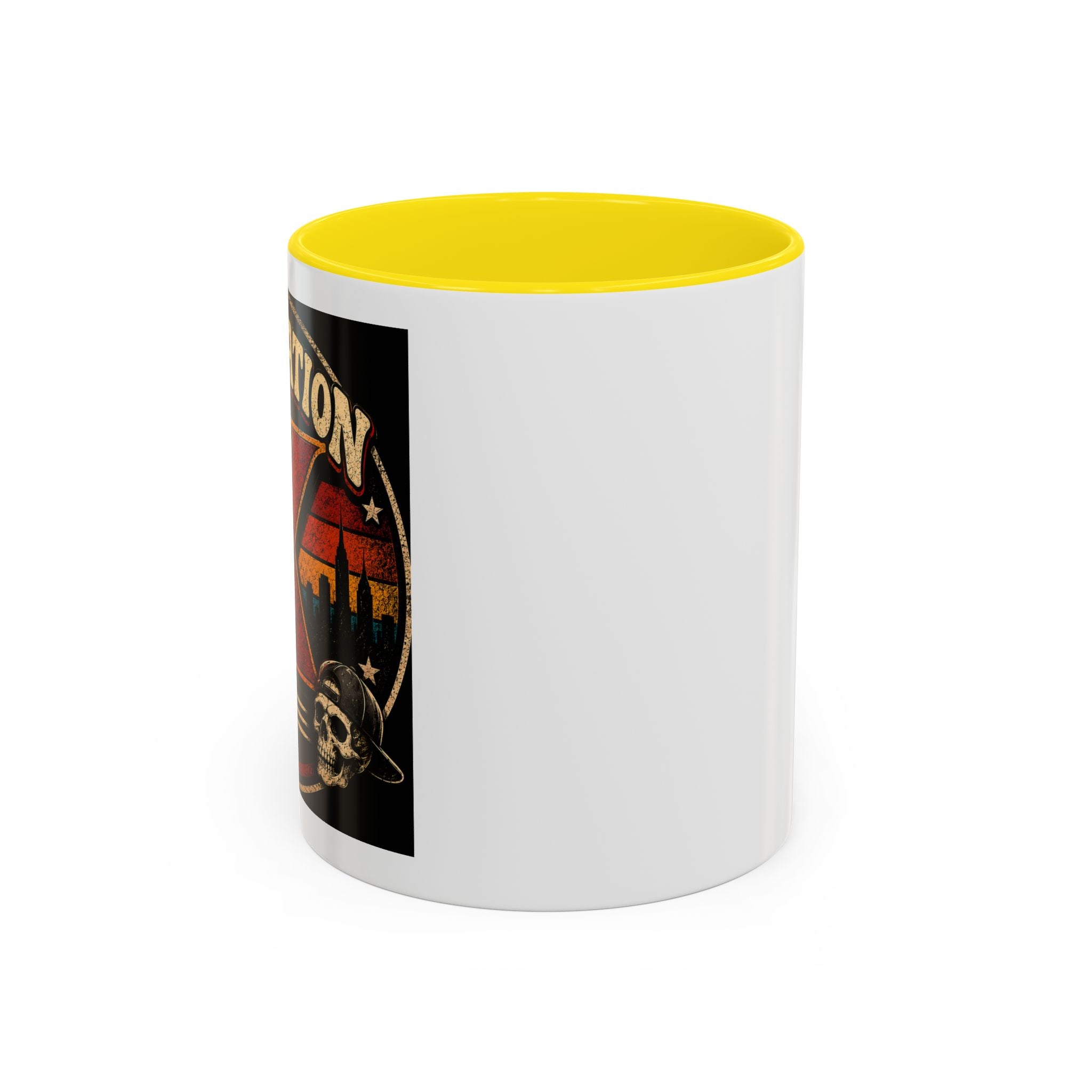 Retro Campfire Coffee Mug — Adventure, S'mores & Sunset Graphic
