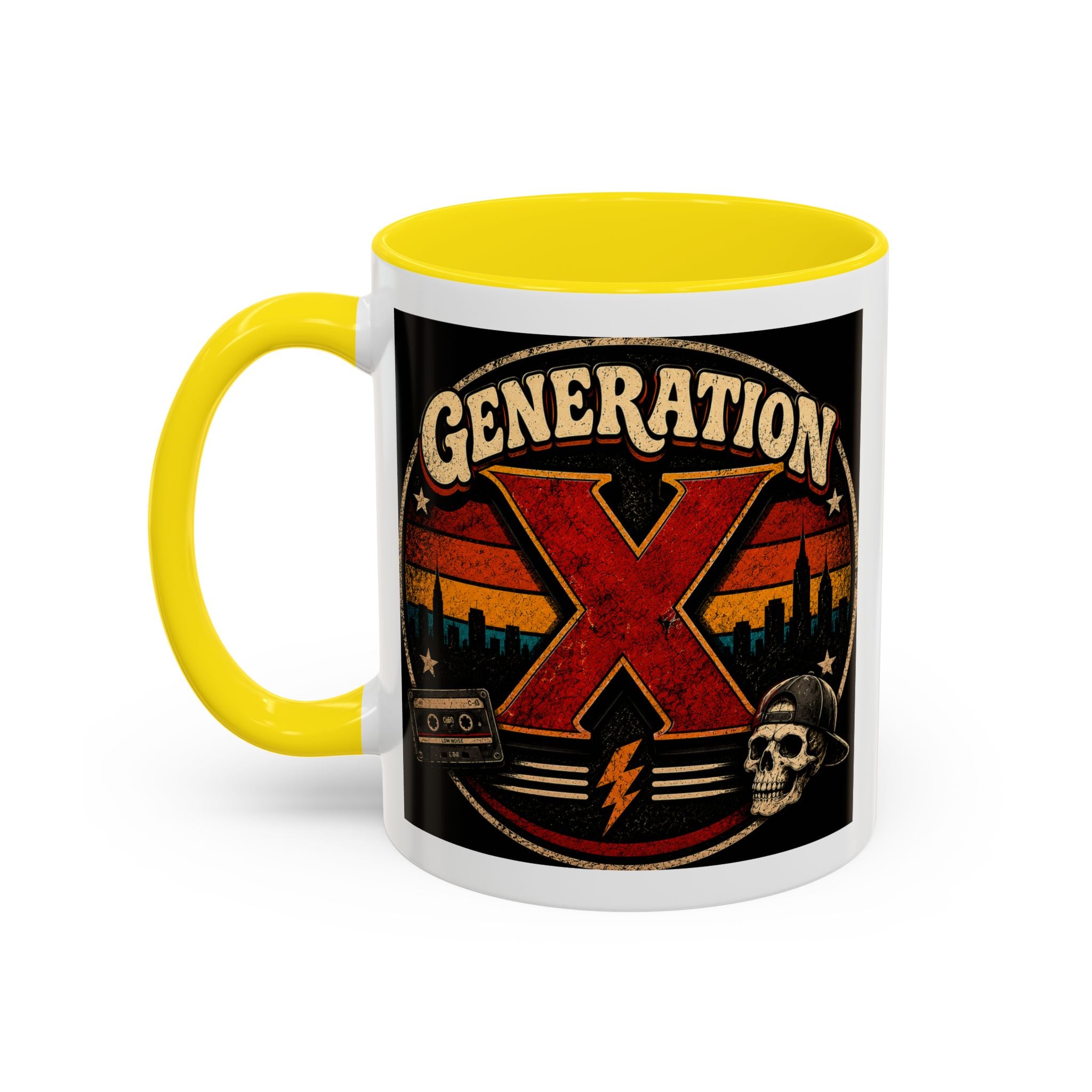 Retro Campfire Coffee Mug — Adventure, S'mores & Sunset Graphic