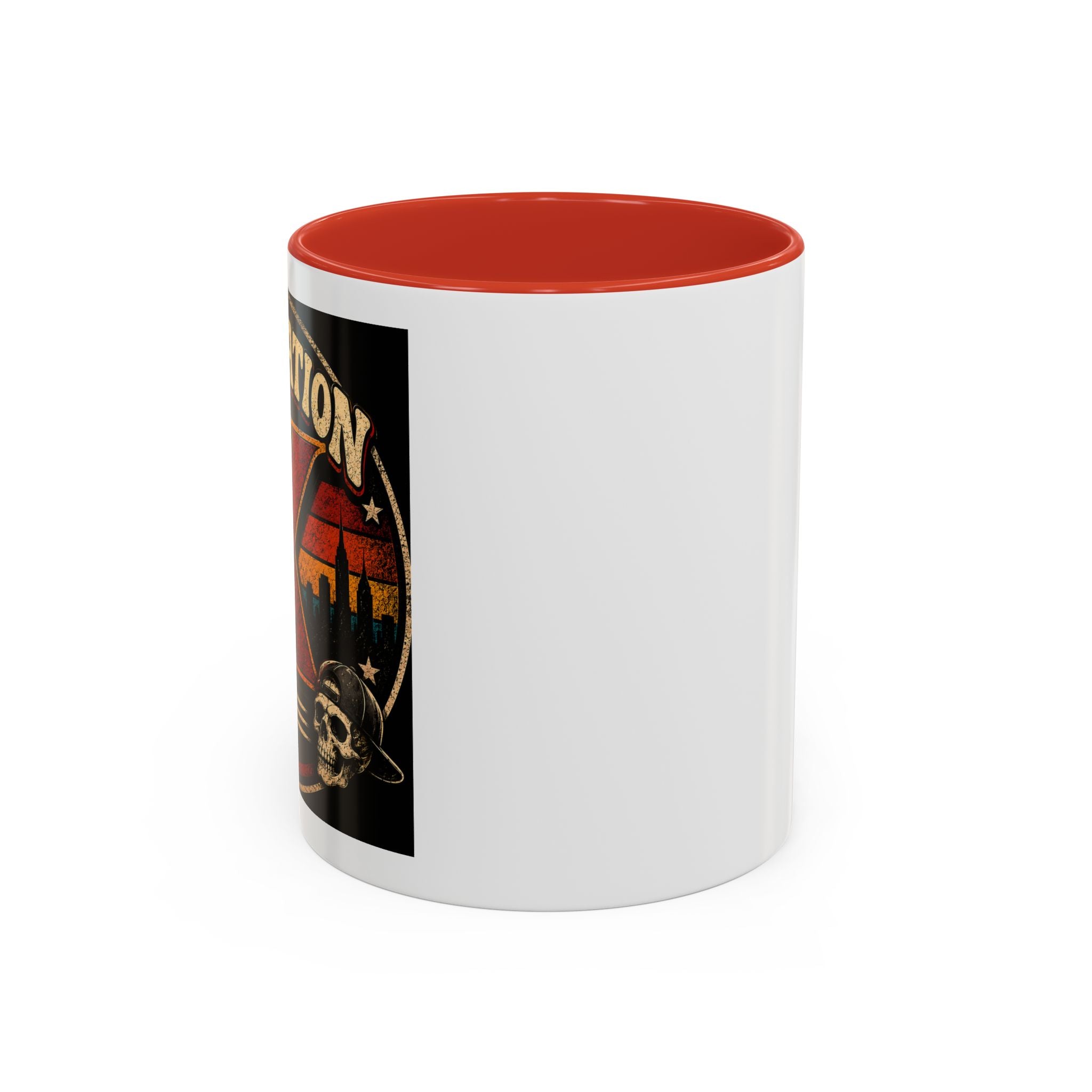 Retro Campfire Coffee Mug — Adventure, S'mores & Sunset Graphic