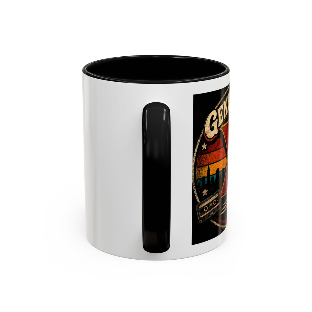 Retro Campfire Coffee Mug — Adventure, S'mores & Sunset Graphic