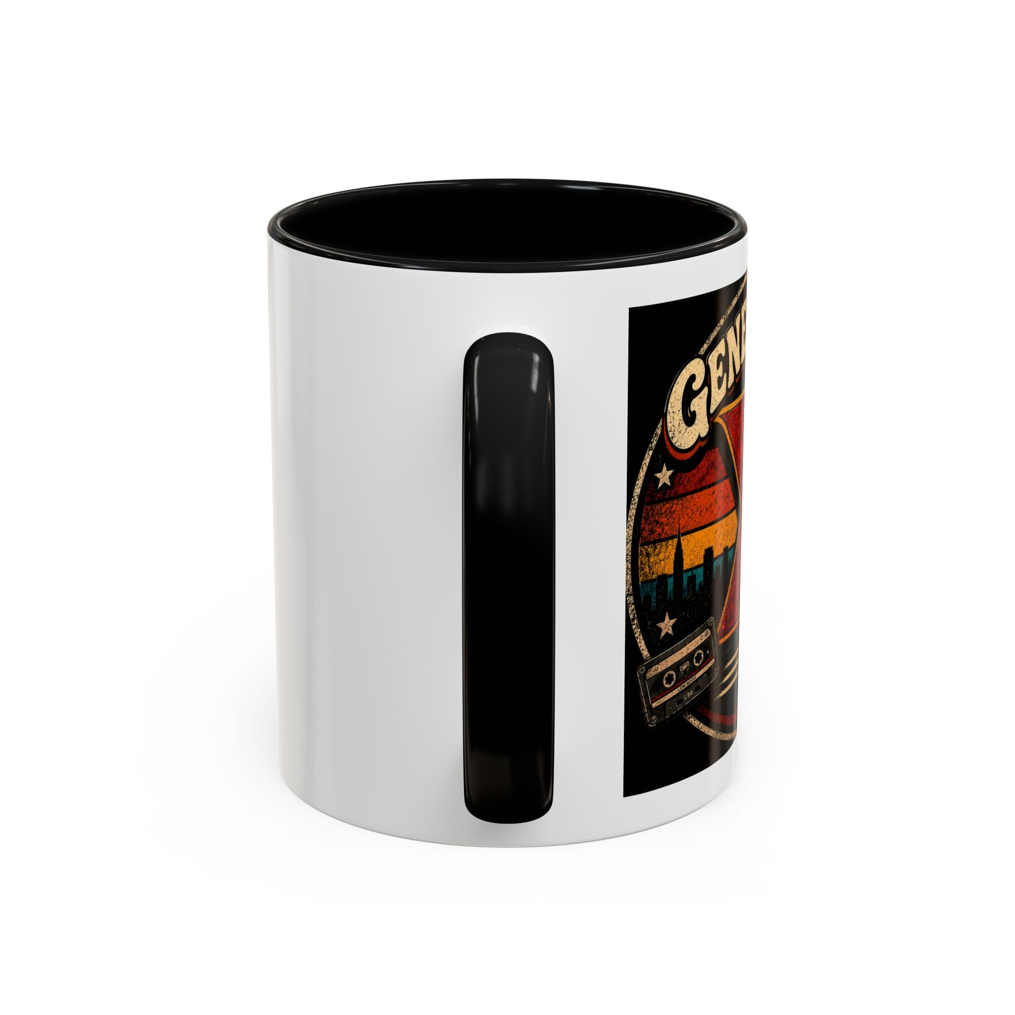 Retro Campfire Coffee Mug — Adventure, S'mores & Sunset Graphic