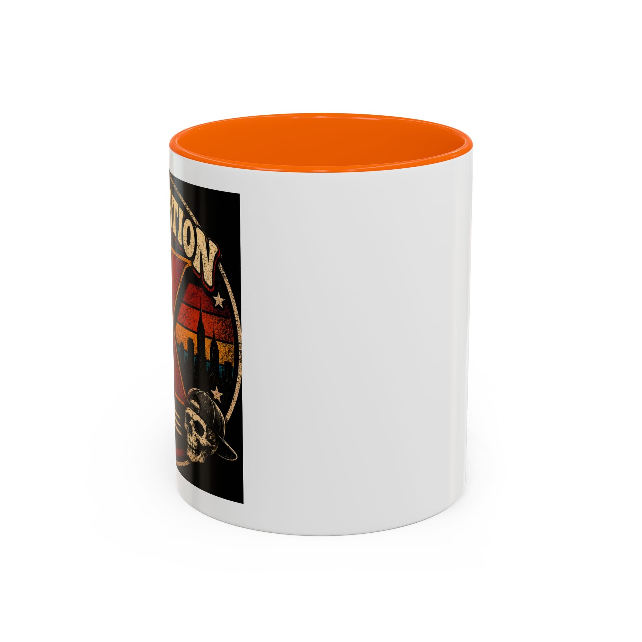 Retro Campfire Coffee Mug — Adventure, S'mores & Sunset Graphic