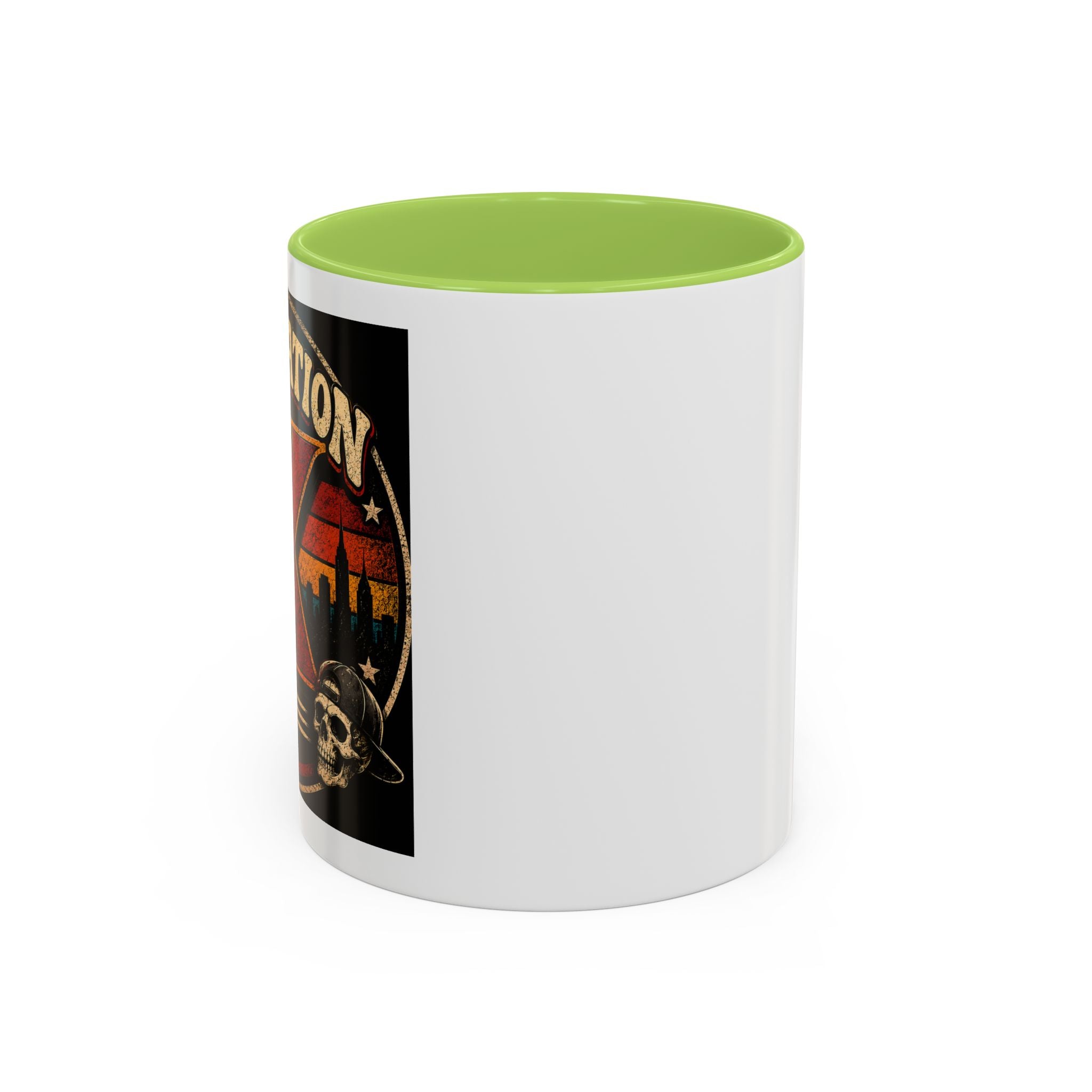 Retro Campfire Coffee Mug — Adventure, S'mores & Sunset Graphic