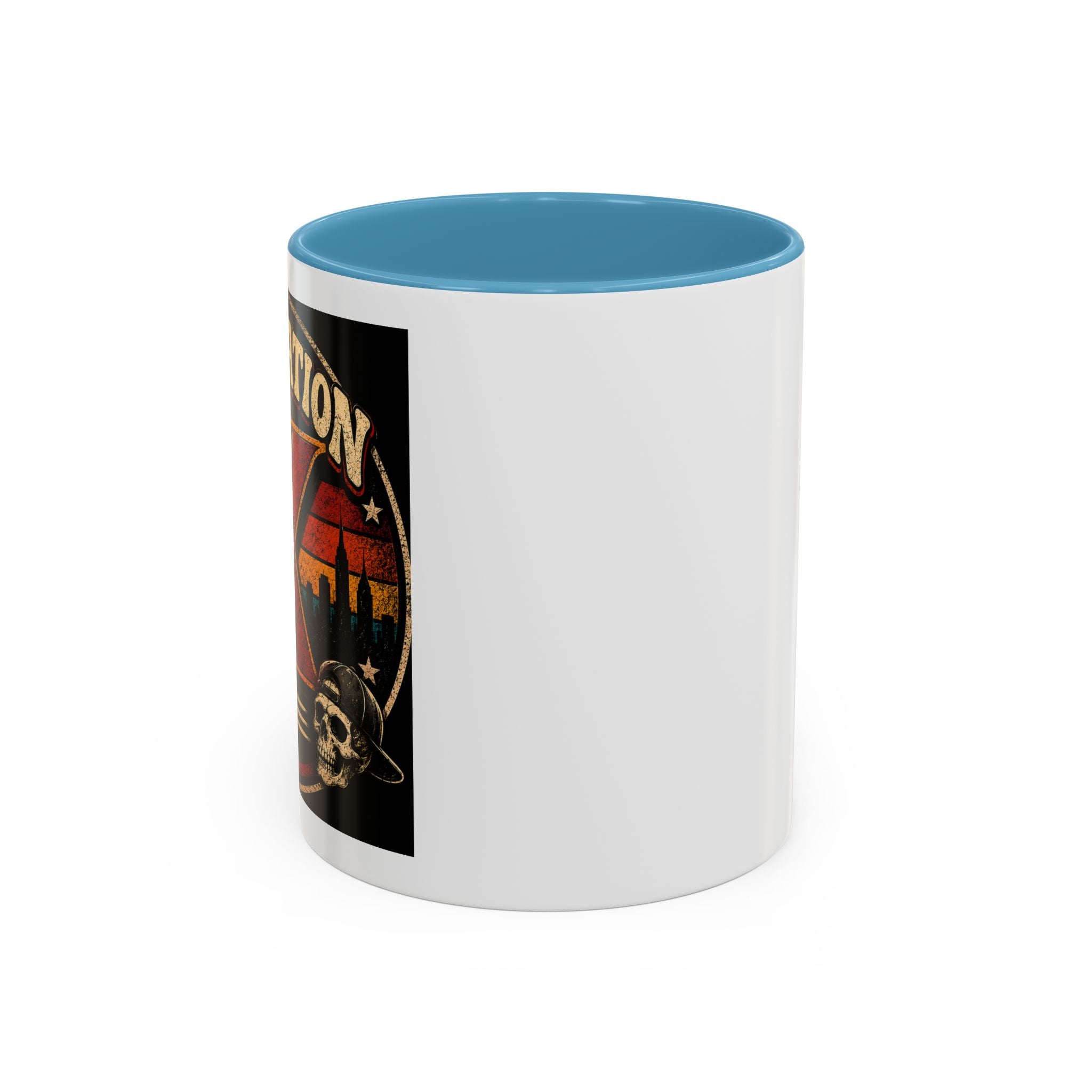 Retro Campfire Coffee Mug — Adventure, S'mores & Sunset Graphic