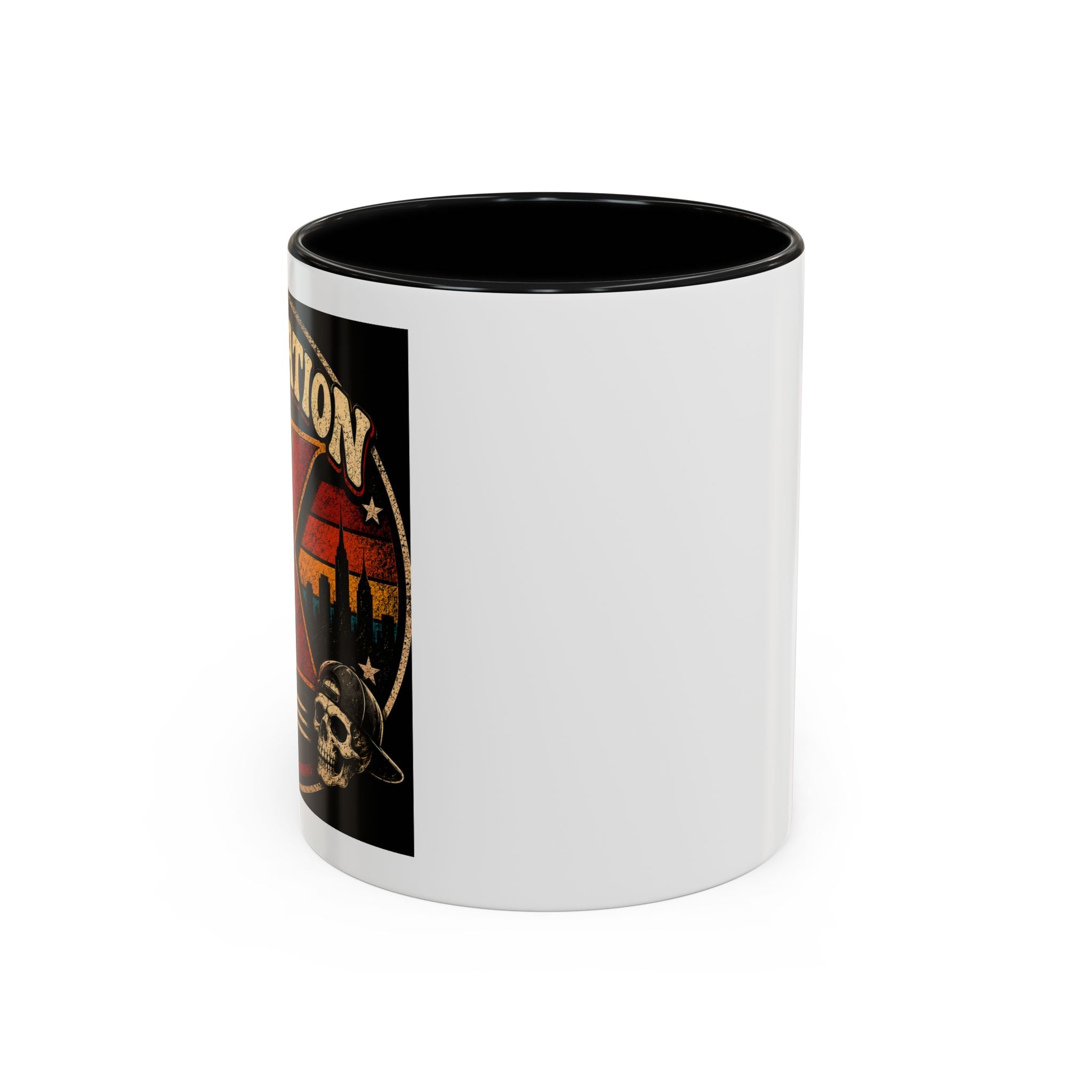 Retro Campfire Coffee Mug — Adventure, S'mores & Sunset Graphic