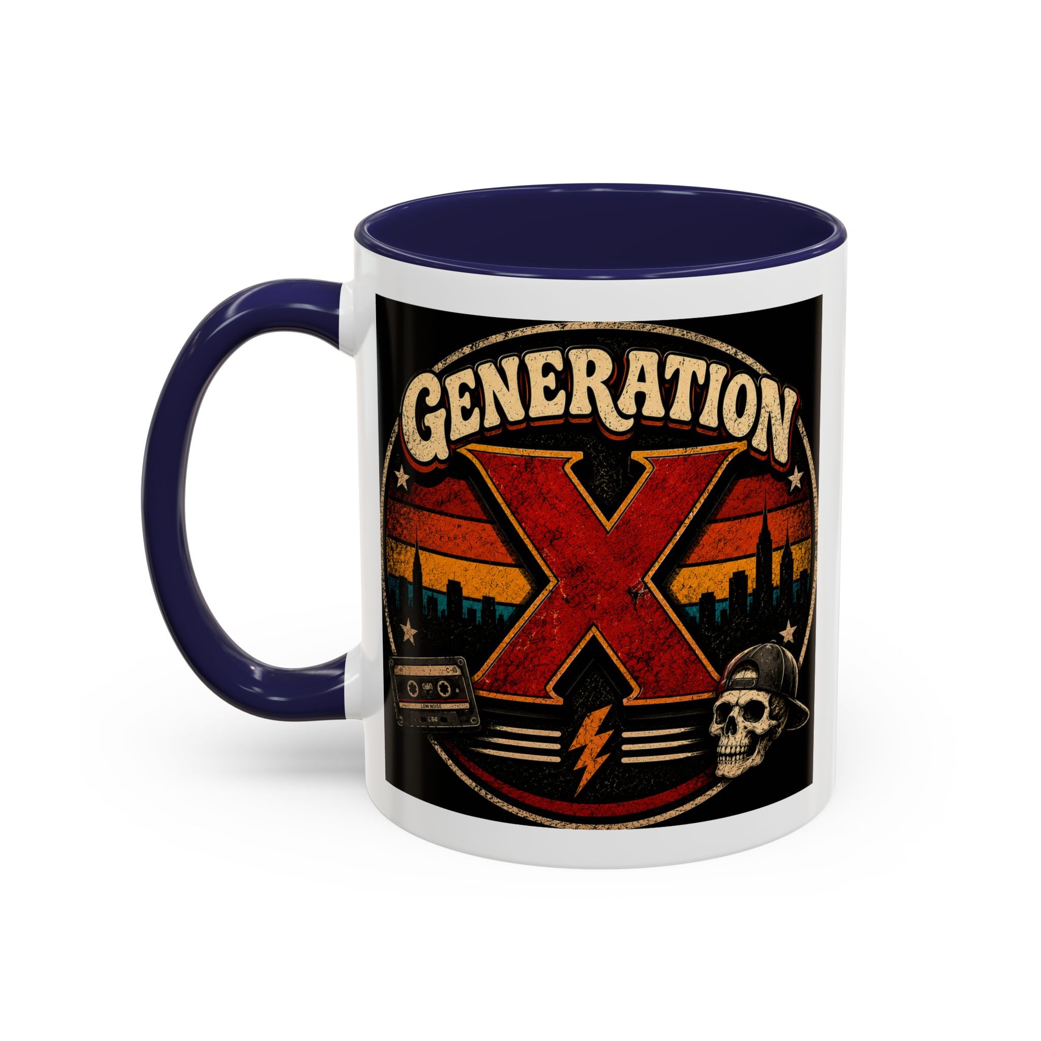 Retro Campfire Coffee Mug — Adventure, S'mores & Sunset Graphic